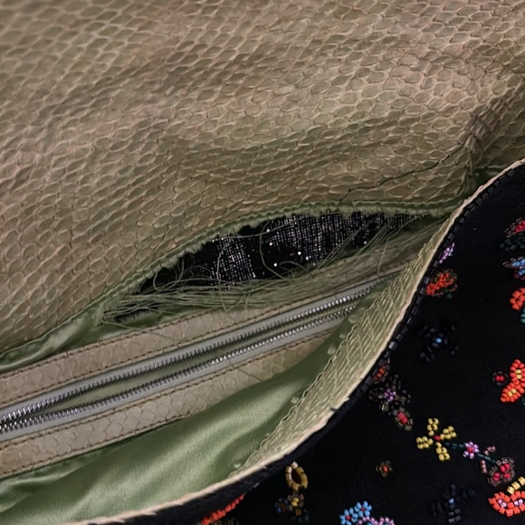 Fendi embellished mama forever python baguette bag - Picture 4 of 15